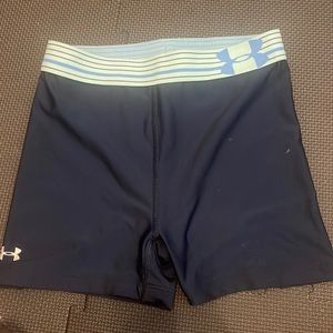 Navy blue under armor spandex shorts